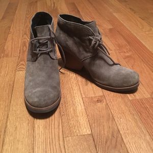 Gray Laced Kork Booties